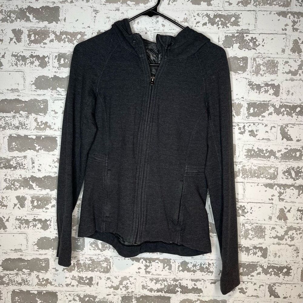 Lululemon | women black and gray athletic zip up hoodie